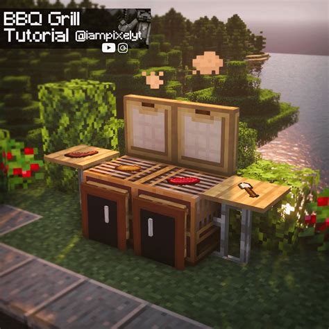 bbq minecraft|minecraft barbecue design.